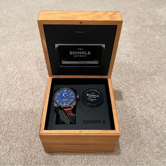 Shinola 46mm Brakeman Watch, Brown/Gunmetal - Picture 8 of 9